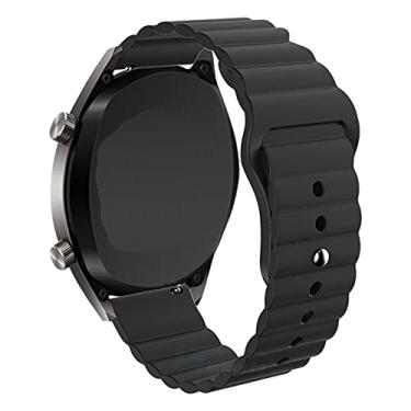 Imagem de Pulseira 22mm Gomada compatível com Galaxy Watch 3 45mm - Galaxy Watch 46mm - Gear S3 Frontier - Amazfit GTR 47mm - Marca LTIMPORTS (Preto)