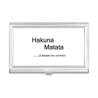 Imagem de Carteira com porta-cartões com citação No Worries