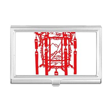 Imagem de Porta-cartões de visita com corte de papel chinês da Red Lantern