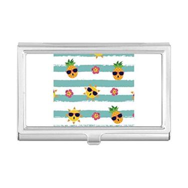 Imagem de Porta-cartões de visita Abacaxi Sun Glass Flower River