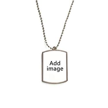 Imagem de DIYthinker Personalizado Adicionar imagem imagem imagem mensagem aço inoxidável colar com pingente de etiqueta de cachorro