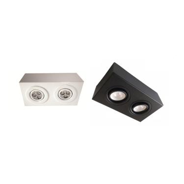 Imagem de Plafon Sobrepor Quadrado Pigmentado GU10 Ref.7667 - Damlux | Preto