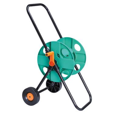 Imagem de Enrolador Mangueira Com Rodasbase E Alça Com Estrutura Metálica Tubular; Manivela De Acionamento; Não Acompanha Mangueira E Engates. Kala