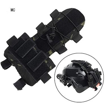 Imagem de bolsa tática de contrapeso de capacete, capa de capacete tática multiuso bolsa traseira removível bolsa de contrapeso de contrapeso de contrapeso de capacete tático airsoft bolsa (black2)