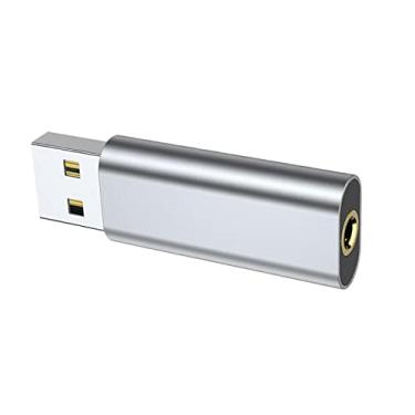 Imagem de predolo Adaptador USB para conector de áudio de 3,5 mm 2 em 1 USB para conector de áudio AUX Conversor de áudio portátil Placa de som externa para desktops