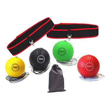 Imagem de Fancyes Ball Headband Punching React Balls Ball com Headband para mulheres e homens, 2 Faixa de Cabeça 4 Bolas
