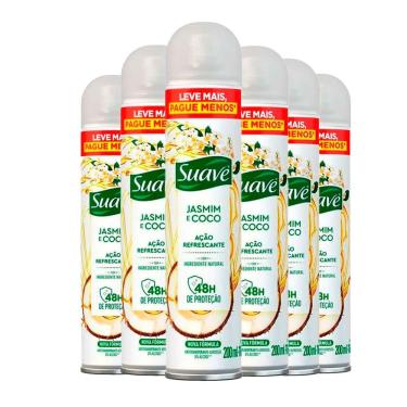 Imagem de Kit Desodorante Aerosol Suave Jasmim E Coco 200ml C/6 Unidades