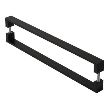 Imagem de Puxador De Porta Pivotante Alumínio Inoxidável Preto 80cm