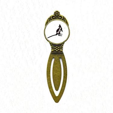 Imagem de Marcador de página estilo retrô estilo animal preto e branco canguru