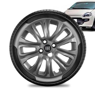 Imagem de Calota Fiat Punto aro 15 2015 a 16 Grafit Brilhant Emb Preto