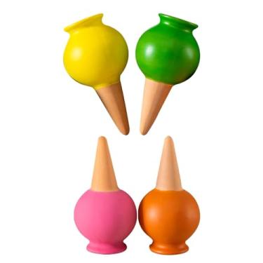 Imagem de ＫＬＫＣＭＳ 4x Estacas de rega de plantas Gotejador automático de plantas Waterer 100ml para ambientes internos e externos