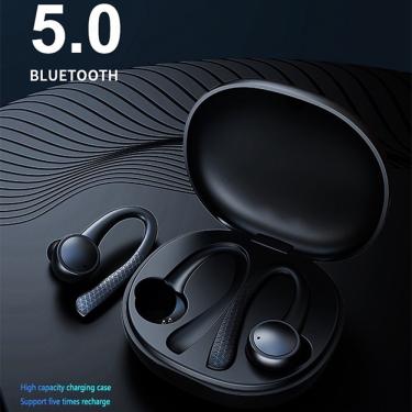 Imagem de Fones de ouvido Bluetooth sem fio pretos sobre o ear sport tws Earbuds 5.0 Gaming Headset com microfone mobile cancelamento de ruído Fones de ouvido Bluetooth e Fones de Ouvido