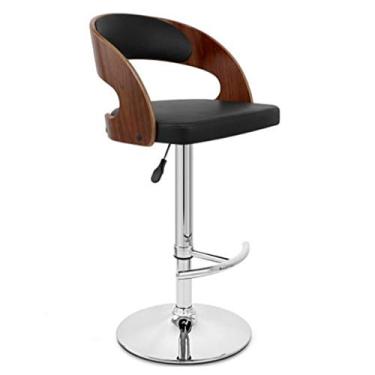 Imagem de Bancos de bar moda criativa banqueta de bar altura giratória ajustável couro moderna cadeira de bar extremamente confortável banqueta de bar 1 peça cadeira de bar (cor: preto)