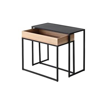 Imagem de Mesa lateral moderna criativa mesa lateral móvel pequena mesa de centro quarto sala de estar escritório mesa lateral sofá armazenamento mesa de centro para sala de estar