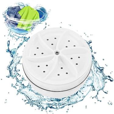 Imagem de Mini máquina de lavar portátil ultra-sônica turbo portátil com USB para casa, negócios, viagens, faculdade, casa, trailer, apartamento, máquina de lavar turbo, meias de limpeza, roupa íntima, pratos