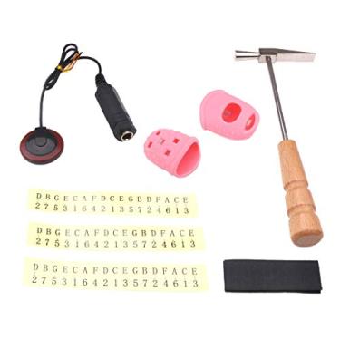 Imagem de Baosity Kalimba Thumb Piano Tuning Hammer Tool+Fingertip Protectors+Note Sticker+Pickup Piezo