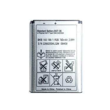 Imagem de Bateria para Sony Ericsson  BST 36  780mAh  J300  K510i  Z550a  K310  J300C  X0001  Z550C  K320