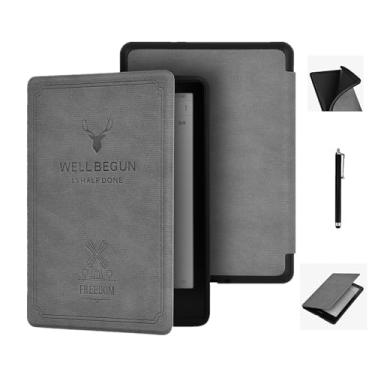 Imagem de Capa para Kindle Paperwhite de 6 polegadas (5ª/6ª/7ª Geração, Modelo Nº EY21 e DP75SDI) - Capa de TPU protetora leve, luz retrô luxuosa