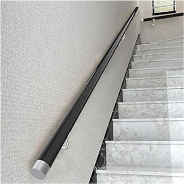 Imagem de Corrimão de parede 1m/2m/2,5m/3m/3,5m/4m Trilho de escada antiderrapante com suporte de aço inoxidável Corrimão moderno para escadas Decoração interna e externa, 100cm 421Sensacional