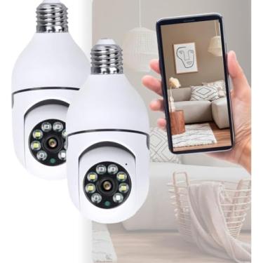 Imagem de Kit 2 Câmera de Segurança Ip Wifi Yoosee 1080p Full HD Espiã a Prova D'água Lâmpada Hd Visão Noturna Sem Fio 360 Inteligente Bidirecional Interna e Externa Rastreamento Automático Premium
