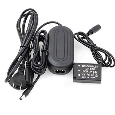 Imagem de HangTon Adaptador de alimentação CA de bateria falsa LP-E17 para Canon EOS R8 R10 RP T6s T6i T7i X8i SL2 800D 9000D 77D 200D 750D 760D Câmera 8V 3A