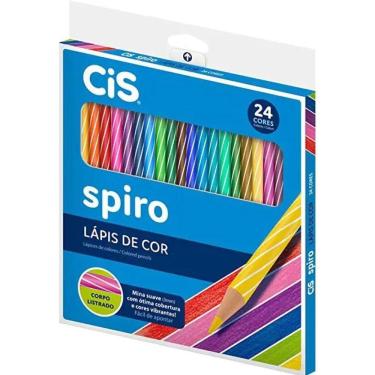 Imagem de Lápis de Cor 24 Cores Corpo Listrado Spiro - CIS