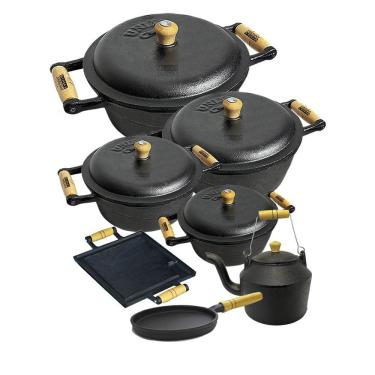 Imagem de Conjunto Panelas Ferro Mineira 7 Peças - Durável e Versátil