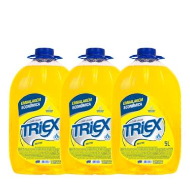 Imagem de Kit com 3 Galão Lava-Louças Detergente Líquido 5 Litros Econômico Neutro Amarelo - Triex