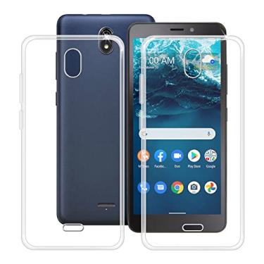 Imagem de ZHKQT Capa transparente para Nokia C100 4G (5,4 polegadas), pacote com 2 capas protetoras antiamarelamento de TPU (poliuretano termoplástico) finas e macias, antiarranhões, à prova de choque, capa de telefone de silicone para Nokia C100 4G - transparente + transparente