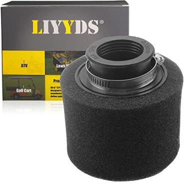Imagem de LIYYDS Limpador de filtro de ar universal de 35 mm, 36 mm, 37 mm, preto com espuma dupla para 50 cc - 90 cc 110 cc 125 cc motocicleta ATV Quad Scooter Go Kart Moped Pit Dirt Racing Super Bike