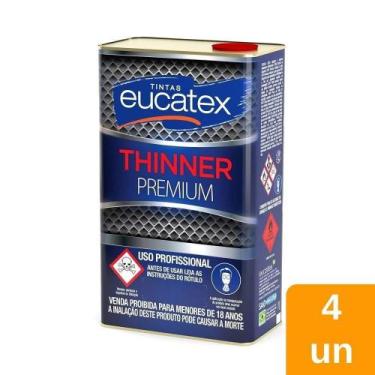 Imagem de Thinner Eucatex 9100 5L - Embalagem Com 4 Unidades - Eucalar