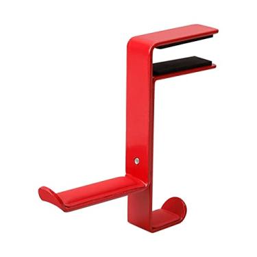 Imagem de GRFIT Suporte para fone de ouvido, suporte de fone de ouvido, suporte de parede de metal, gancho de grampo duplo giratório para fone de ouvido - embaixo do espaço da mesa, suporte para fone de ouvido