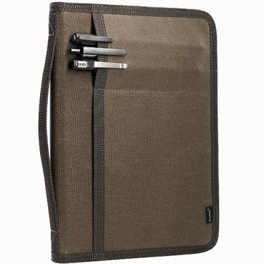 Imagem de Tintris Capa de caderno com zíper para caderno A5 Moleskine LEUCHTTURM, cadernos, agendas, cadernos, cadernos, esboços, blocos legais com suporte para caneta, capa resistente à água, lona encerada
