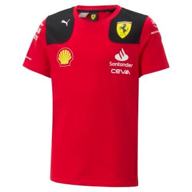 Imagem de Camiseta Scuderia Ferrari - Kids 2023 Team - Vermelha, Vermelho, 3X-Small