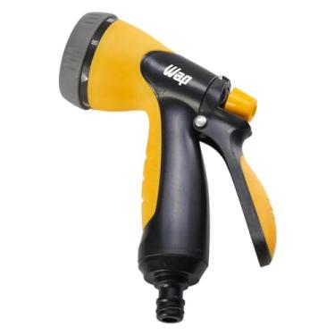 Imagem de Esguicho para Irrigação Múltiplo com Sistema de regulagem e 8 posições de Jato e Trava para fluxo Contínuo para Mangueira 1/2" WAP GEIM01, Amarelo, preto e cinza