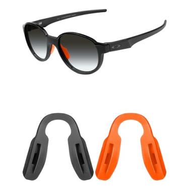 Imagem de Mryok 2 pares de almofadas de nariz de substituição para óculos de sol Oakley Latch Panel OO9404 - ajuste asiático laranja e preto
