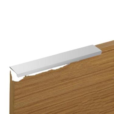 Imagem de armário escondido preto dourado puxa o armário de cozinha da liga de alumínio puxadores de gaveta puxadores de móveis ferragem do quarto, comprimento de prata 200mm