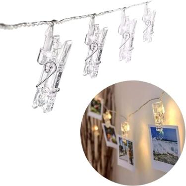 Imagem de Varal Luminoso LED 2 Metros 10 Pregadores Prendedor Clipe Fotos Estilo Versatilidade - NEXUS MARKET