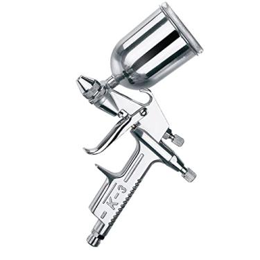 Imagem de 1 pistola pulverizadora de metal para carro, ferramenta de pulverização de aerógrafo de alimentação de 125 ml, móveis penumáticos para pintura de carros