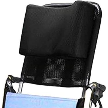 Imagem de Apoio de cabeça universal para cadeira de rodas Apoio de pescoço Apoio de cabeça ajustável fácil de operar para cadeira de rodas, cadeira penico móvel e cadeira de viagem, preto, roxo