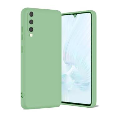 Imagem de EUAGVQY Capa para Galaxy A50 Samsung A50, capa de silicone líquido com proteção total de microfibra macia antiarranhões à prova de choque capa protetora para Samsung Galaxy A50, Matcha