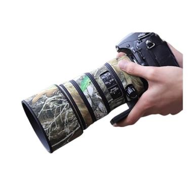 Imagem de CHASING BIRDS Capa protetora de lente impermeável camuflada para Nikon AF-S 300 mm F/4E PF ED VR Capa protetora de lente à prova de chuva (camuflagem de árvore amarela, RT-1, com TC de 1,7X (TC-17E