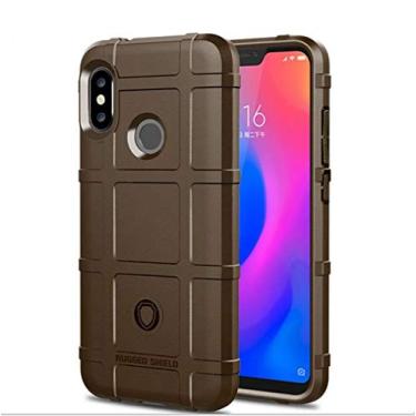 Imagem de Capa para Xiaomi Mi A2 Lite, proteção robusta, material TPU de fibra de carbono, suave antiderrapante, macia, anti-impressão digital, capa totalmente protetora para Xiaomi Mi A2 Lite