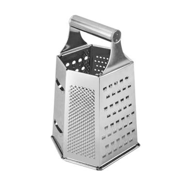 Imagem de Ralador De Legumes E Vegetais Com 6 Faces Manual Em Aço Inox Multifuncional