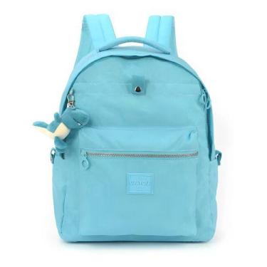 Imagem de Mochila Crinkle Escolar Notebook Juvenil Chaveiro UP4YOU, Turquesa