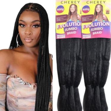 Imagem de Jumbo Kit 2 Pacotão Jumbão Cherey Kanekalon 800g + Anés - bbless, Pret