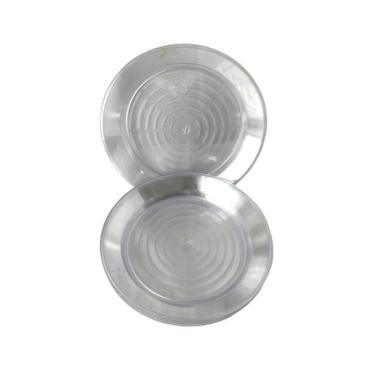 Imagem de 30 Pratos Acrílico rígido Refeição Resistente 15cm Cristal - Blook
