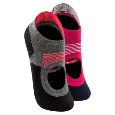 Imagem de Kit 2 Pares de Sapatilhas Antiderrapante Pilates Lupo 3286-002 Colorid