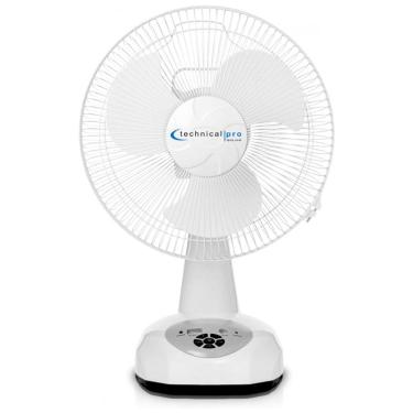 Imagem de Ventilador de Mesa com 9 Velocidades e Porta USB, 110V 5W, TECHNICAL PRO TFO12T, Branco