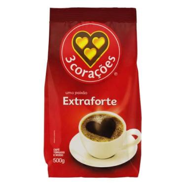 Imagem de Café Torrado e Moído 3 Corações Extraforte 500g
